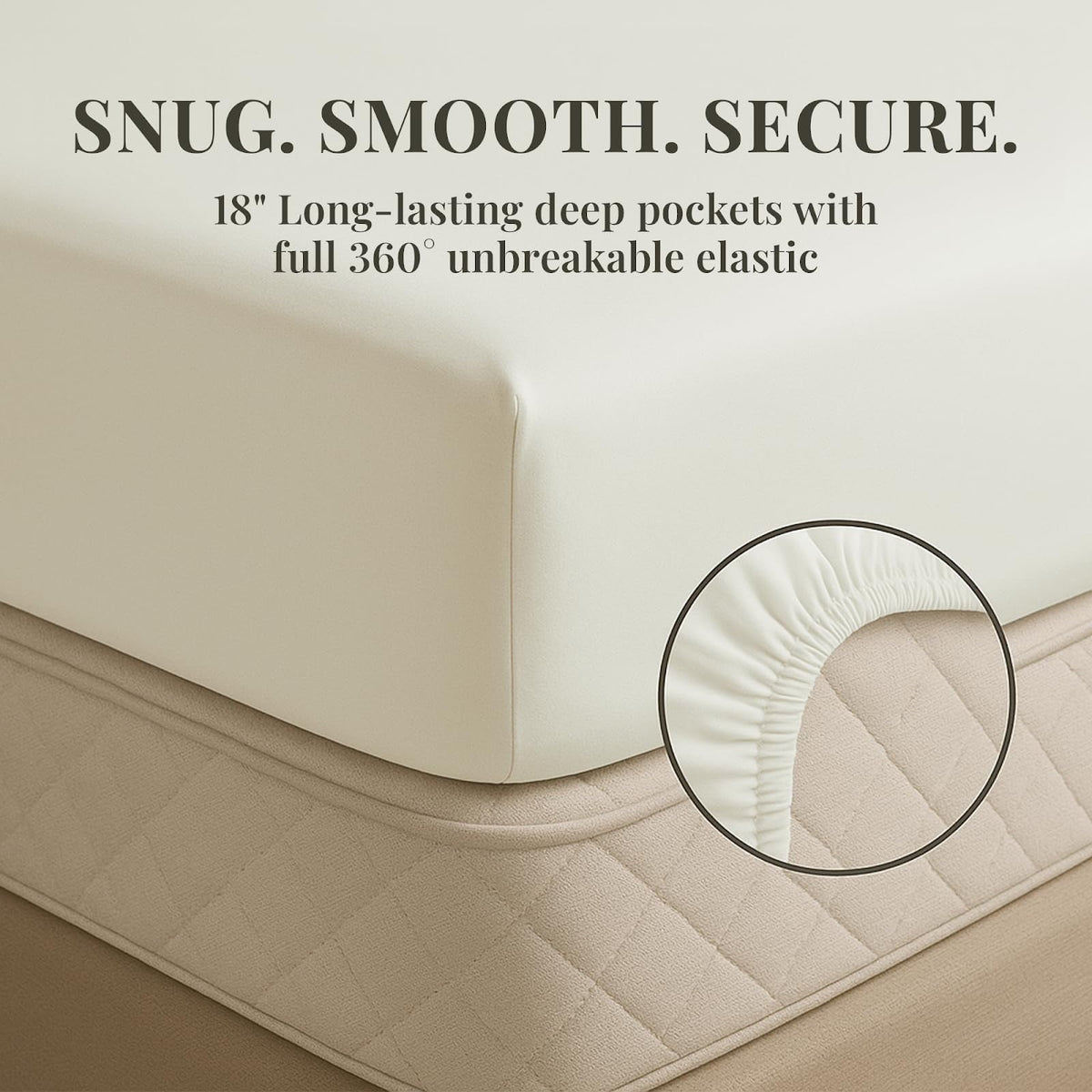 Sacred Thread Rayon Derived from Bamboo Sheets Queen Size, 18'' Deep Pocket Cooling Sheets for Hot Sleepers, 6 PC Cooling Sheets (Queen Size - Image 2