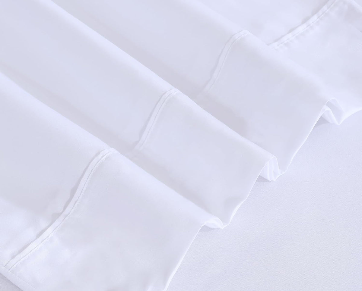 Set - Luxurious Silky Soft Microfiber Bedding - Cozy & Comfy - 15 inch Deep Pocket (Fits up to 17") Hotel Bed - 4 Pcs... - Image 2